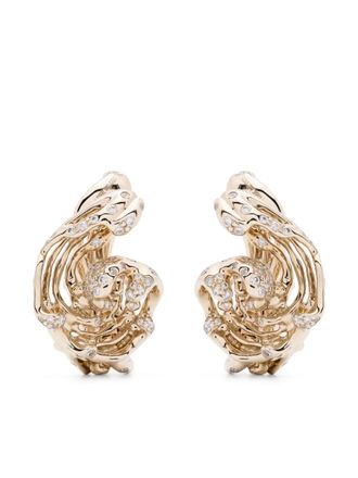Bibi van der Velden Orecchini Wave Twist in oro giallo 18kt