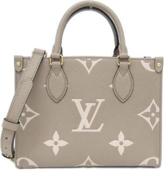 Louis Vuitton Pre-owned On The Go Monogram Empreinte Tas - Dames - Vintage Handtas - Beige - ONE Size - Leer - Vintage