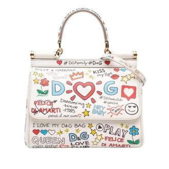 Dolce & Gabbana Pre-owned Miss Sicily - Dames - Pre-owned - Wit - Maat: ONE Size Leer