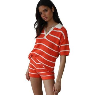 Callahan Doris Oversized Polo - Womens in Poppy at Nordstrom, Size X-Small
