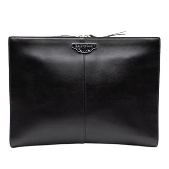 Balenciaga Pre-owned Clutches, female, Black, Size: ONE SIZE Pre-owned Leather Clutch