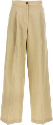 Yves Salomon Dames, Broeken, Beige, Maat: XS Katoen
