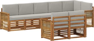 vidaXL Conjunto De Sof&aacute;s De Exterior 7 Uds. Vidaxl