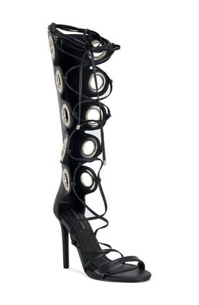 Azalea Wang Agathon Gladiator Sandal in Black at Nordstrom, Size 7.5