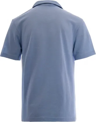 Lacoste Mens Polo Shirt Classica Chambray Blue Cotton Linen T-shirts And Polos