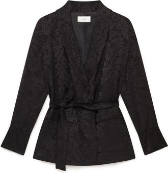 Maliparmi Damask Jacquard Blazer - Dames - Blazers - Zwart - 2XL - Rayon - Jassen