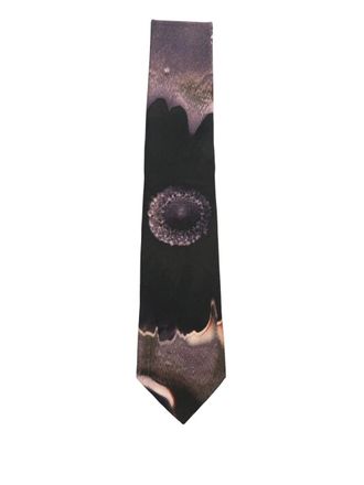 Paul Smith Cravatta in seta a fiori - Nero