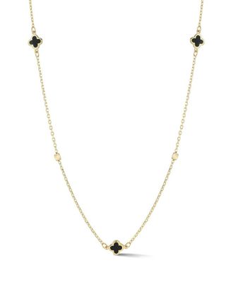 Ember Fine Jewelry 14K Clover Station Necklace