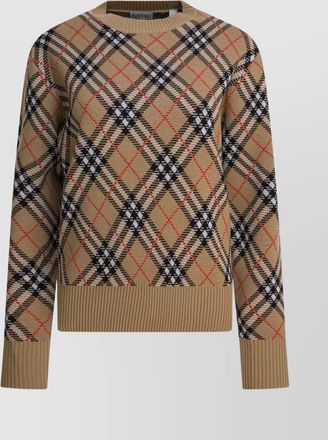 Burberry argyle crew neck knitwear
