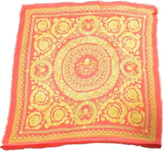 Versace Blue/Gold Silk Scarf 90 cm