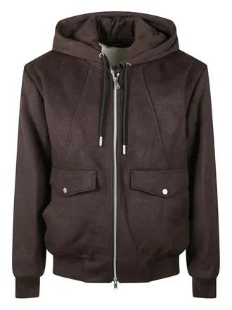 Moose Knuckles Giacca con cappuccio e zip - Marrone