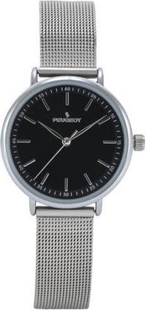 Peugeot Sleek Stainless Steel Mesh Watch- 30MM in Black at Nordstrom