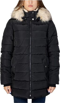 Only Zwarte Hoodie Jas voor Vrouwen - Dames - Parka Jassen - Zwart - S - Polyester - Jassen