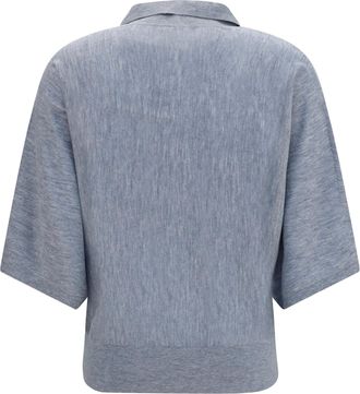 Lisa Yang Womens Norie Sweater Dark Mist Kashmir-Capra Hircus Kashmir/capra