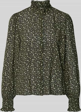 Moss Copenhagen Relaxed Fit Bluse mit Stehkragen Modell Kaylen Oceanna in Khaki, Gr&ouml;&szlig;e XL