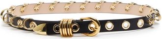 D&eacute;hanche Revenge Ring-embellished Leather Belt - Black - 80 (UK 10 / M)