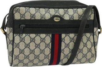 Gucci Pre-owned Leather gucci-bags - Dames - Vintage Schoudertas - Blauw - ONE Size - Leer - Vintage