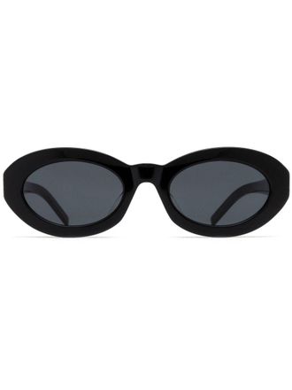 Saint Laurent Eyewear Occhiali da sole ovali - Nero