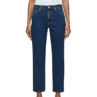 Closed Womens Milo Straight Jean In Dark Blue