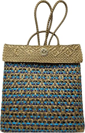 Lola's Bag Womens Native Backpack In Gold/blue