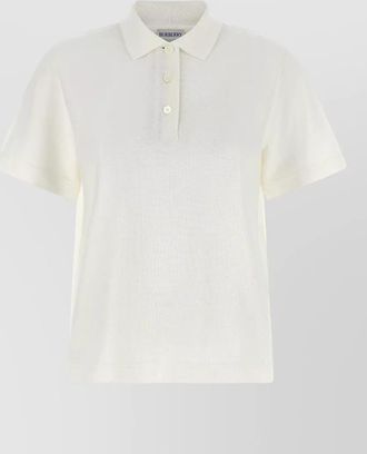 Burberry priscilla polo shirt ribbed collar short sleeves