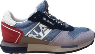 Napapijri Blauwe Leren Lage Sneakers - Heren - Sneakers - Blauw - 43 EU - Leer - Schoenen