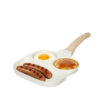 KASANOVA Padella 2 scomparti tondi e grill Mini Mania crema