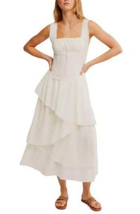 Free People In My Dreams Sleeveless Midi Dress in Ivory at Nordstrom Rack, Size X-Large