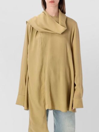 Toteme draped scarf blouse