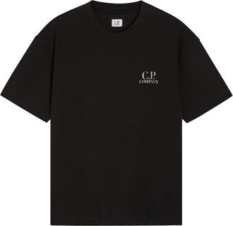 C.P. Company Logo Print Cotton T-shirt - Black - XL