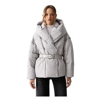 Patrizia Pepe Piumino con cintura - - Jackets - Donna - Grigio - M