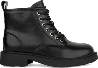 Keddo Veterschoenen - Dames - Veterlaarzen - Zwart - 40 EU - Leer - Schoenen