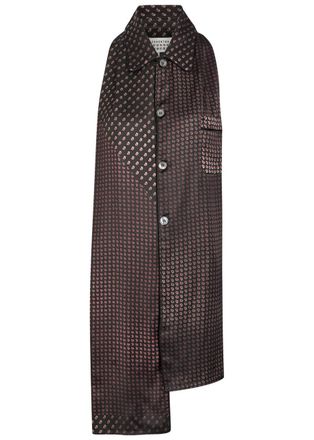 Maison Margiela Paisley-print Backless Satin top - Black - One Size
