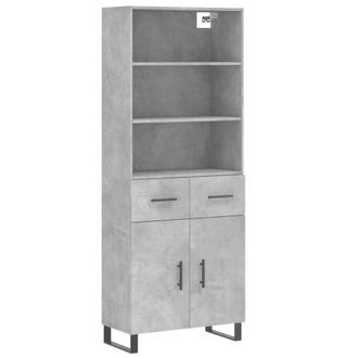Berkfield Home Highboard Concrete Grey 69.5x34x180 cm Engineered Wood