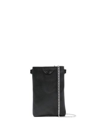 Zadig&Voltaire Rock leather phone pouch - Black