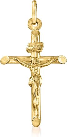 Ross-Simons Italian 14kt Yellow Gold Crucifix Pendant