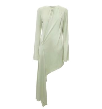 J.W.Anderson Green Satin Asymmetric Mini Dress Size S