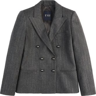 Fay Blazer gessato doppiopetto - Grigio