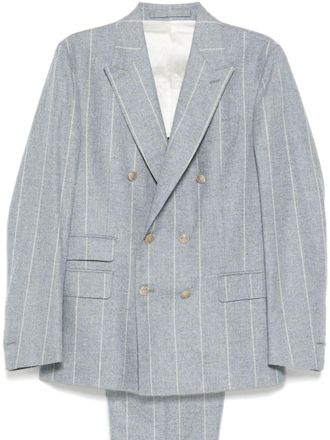 Eleventy Gestreept pak - Grijs