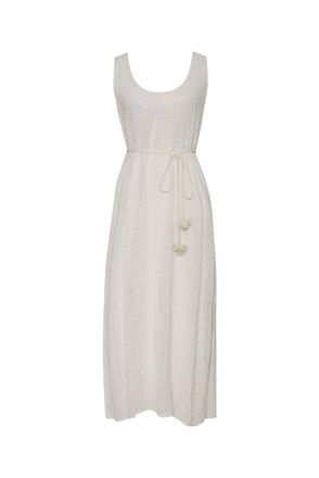 Gold Hawk Liza Sequin Long Tank Dress In Cloud