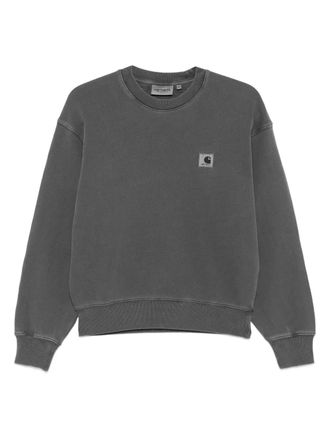 Carhartt Work in Progress square-logo cotton sweatshirt - women - Cotton - S - Grey