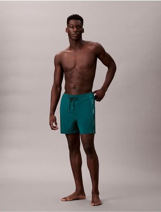 Calvin Klein Mens Core Solid Swim Shorts - Green - XL