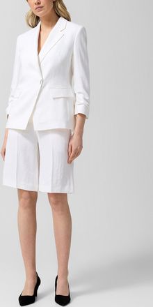 BOSS Womens Pleated linen Bermuda short
