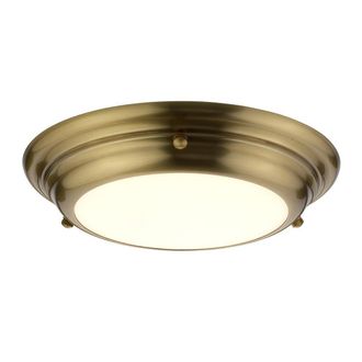 Netlighting Welland 1 Light Mini LED Flush Light Aged Brass in Yellow