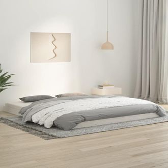 Berkfield Home Bed Frame without Mattress White 180x200 cm Super King Solid Wood Pine