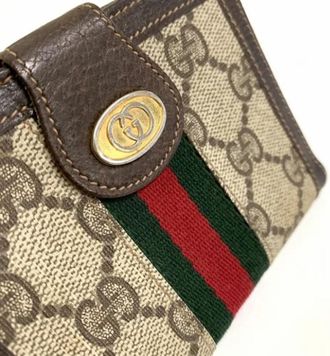 Gucci Pre-owned Lederen Portemonnee - unisex - Vintage Accessoires - Bruin - ONE Size - Leer - Vintage
