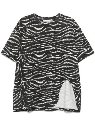 The Attico zebra-print T-shirt - women - Cotton - 38 - Black