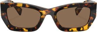 Miu Miu Accessoires, unisex, Bruin, ONE Size, Sole Zonnebril