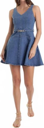 Karina Grimaldi Lola Denim Mini Dress In Blue