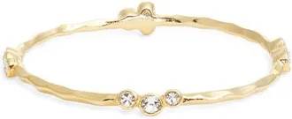 Kenneth Jay Lane Rhinestone Dot Bangle in Gold at Nordstrom